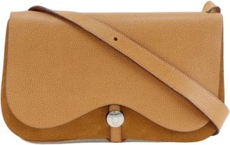 Herm&egrave;s Pre-owned Canvas hermes-bags - Dames - Vintage Schoudertas - Bruin - ONE Size - Vintage