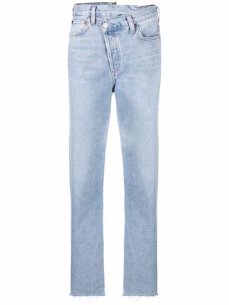 A Gold E criss cross straight-leg jeans - Blue