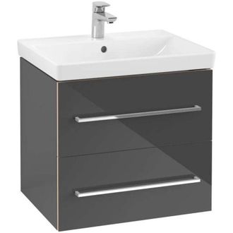 Villeroy & Boch Avento M&oacute;dulo De Lavabo A88900, 2 Extra&iacute;bles, Anchura 580mm, Color: Gris Cristal - A88900b1