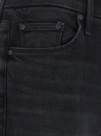 Mother Womens Jeans The Roller Sneak Grey Cotton