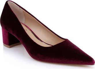 Badgley Mischka Bala Pointed Toe Pump in Burgundy Velvet at Nordstrom, Size 8.5