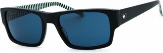 Tommy Hilfiger Blue Rectangular Mens Sunglasses TH 2017/S 0PJP/KU 56