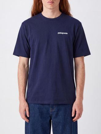 Patagonia T-shirt in misto cotone riciclato con logo stampato