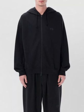 Yohji Yamamoto relaxed fit full zip hooded jacket