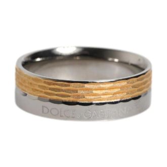 Dolce & Gabbana Tweekleurige Textuur Ring - Heren - Ringen - Geel - ONE Size - Accessoires