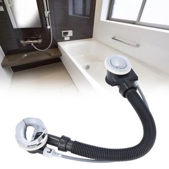 Infinite Manguera De Desag&uuml;e Flexible Y Oculta Para Spas - Rebosadero Para Ba&ntilde;eras De Hidromasaje - 65 Cm - Pl&aacute;stico De Alta Resistencia - 1 Unidad