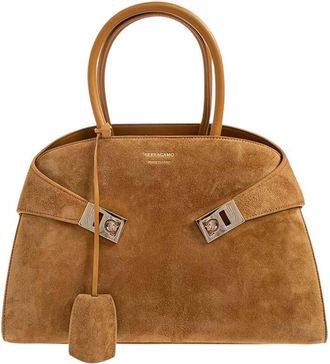 Ferragamo Beige Hug Small Satchel