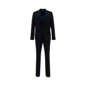 Paul Smith Maatwerk Pasvorm Tweeknops Wol Twill Pak - Heren - Pakken - Blauw - Maat: L Wol