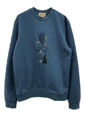 Hermès 2000 printed sweatshirt - men - Cotton - S - BLUE