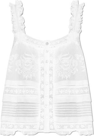 LoveShackFancy Loveshackfancy, Donna, Top, Bianco, S, new