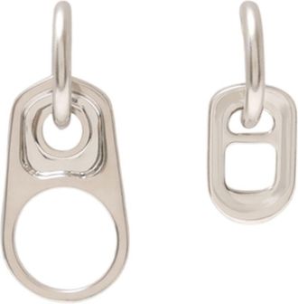 Maison Margiela Womens Closure Earrings Metal Silver Jewelry-Watches