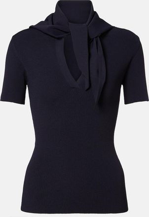Max Mara Scarf-detail knitted top