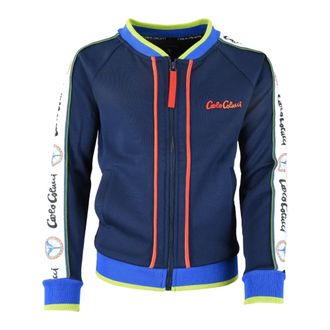Carlo Colucci Contrast-Trim Sweat Jacket - male - Carlo Colucci - Kids Sweatshirts - Blue - 13 Y - Kids