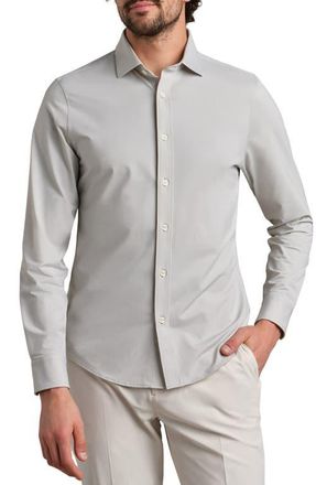 Rhone Commuter Slim Fit Performance Button-Up Shirt in Linen Oxford at Nordstrom, Size X-Large