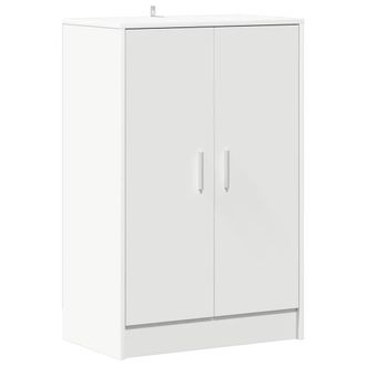 Berkfield Home Shoe Cabinet White 60x35x92 cm Engineered Wood | Size: 60 x 35 x 92 cm