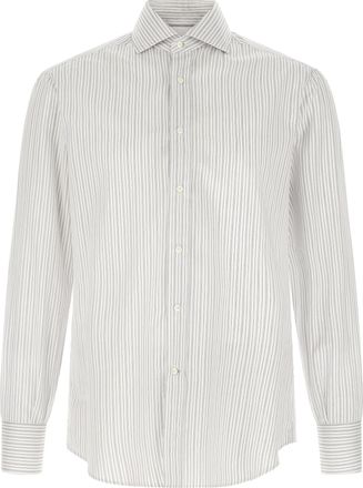 Brunello Cucinelli Blue Cotton Mens Blouse