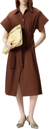 Pinko Abito Donna Pinko - Dames - Shirt Kleedjes - Bruin - XL - Kleedjes