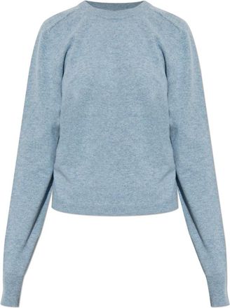 Maison Margiela Wollen Trui - Dames - Ronde hals truien - Blauw - M - Wol - Truien & Vesten