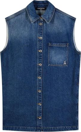 Patrizia Pepe Denim Vest - Dames - Bodywarmers - Blauw - S - Denim - Jassen