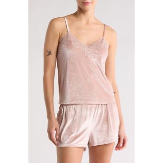 Danskin High Shine Velour Camisole & Shorts Pajamas in Shadow Gray at Nordstrom Rack, Size X-Large