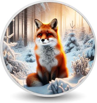 OEM Moneda De Plata Llama En El Bosque Helado