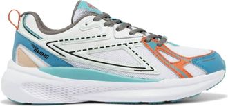 Ewing Womens Fastbreak Runner Sneakers In White/mint/orange