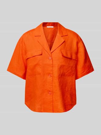 Christian Berg Loose Fit Hemdbluse aus reinem Leinen in Dunkelorange, Gr&ouml;&szlig;e 34