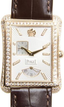 Piaget Emperador Silver Dial 18K Rose Gold Diamond Automatic Mens Watch G0A33074