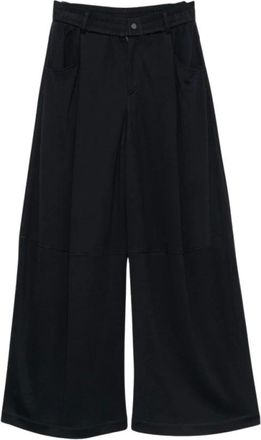 Brunello Cucinelli Wijde broek - Dames - Broeken - Blauw - Maat: XS Katoen