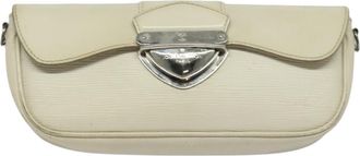Louis Vuitton Montaigne White Leather Shoulder Bag (Pre-Owned)