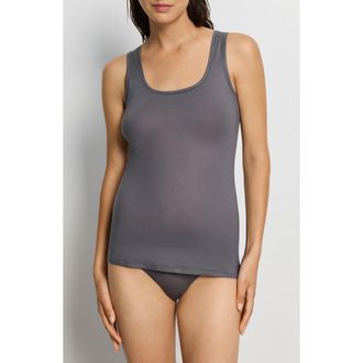 Hanro Ultralight Cotton Tank Top in Mercury at Nordstrom, Size X-Small