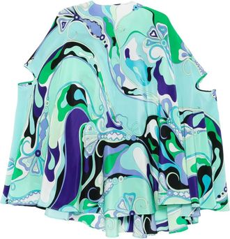 Pucci Abito corto plissettato - Verde