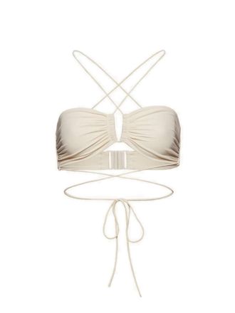 Magda Butrym Bandeau Bandeau Bikini Top - Beige