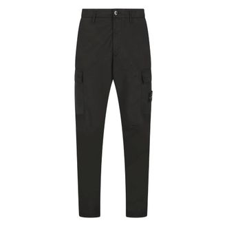 Stone Island Slim-fit Trousers, male, Black, Size: W33 Slim-fit Trousers