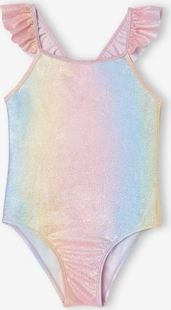 Vertbaudet M&auml;dchen Badeanzug, Glitzer rosa