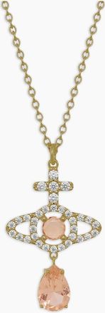 Vivienne Westwood Womens Olympia Cz Drop Pendant Gold - Size: OS