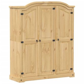 Berkfield Home Wardrobe Corona 151.5x52x186 cm Solid Wood Pine in Brown