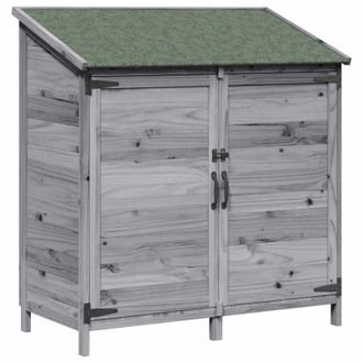 vidaXL Cobertizo De Jard&iacute;n Con Techo Gris 106,5 X 56 X 113,5 Cm Vidaxl