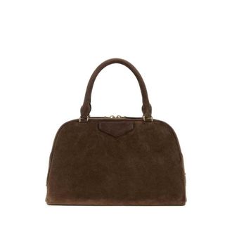 Givenchy Brown Suede Medium Antigona East-West Soft Handbag Ebonybrown Borse A Mano