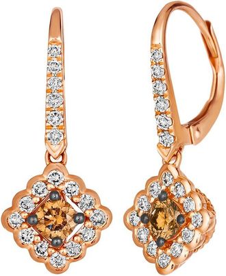 Le Vian Sustainability 14K Rose Gold 0.82 Ct. Tw. Diamond Dangle Earrings