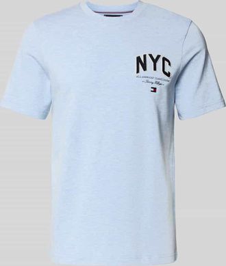 Tommy Hilfiger Regular Fit T-Shirt aus reiner Baumwolle in Hellblau, Größe XXL