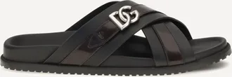Dolce & Gabbana Smooth calf leather Slide Sandals Male 42.5