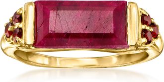 Ross-Simons Ruby and. Garnet Ring in 18kt Gold Over Sterling