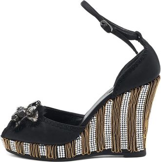 Le Silla Sandali con cristalli 105mm - Nero