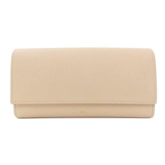 Celine Beige Leather Long Wallet (Bi-Fold) (Pre-Owned)