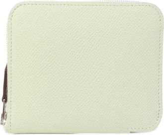 Herm&egrave;s White Epsom Leather Silk Wallet (Bi-Fold) (Pre-Owned)