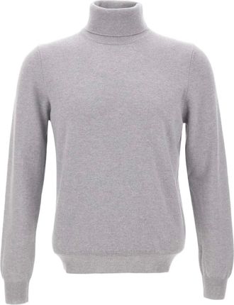 Gran Sasso Maglione a coste con collo alto - Grigio