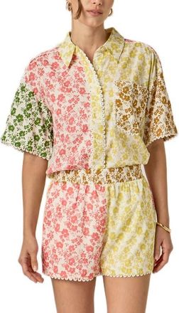 English Factory Colorblock Print Shorts in Multi at Nordstrom, Size X-Small
