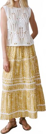 M&eacute;lissa Nepton Womens Noe Skirt In Aztec Yellow