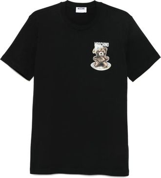 Moschino Mens Teddy-print T-shirt - Black Cotton - Size X-Small